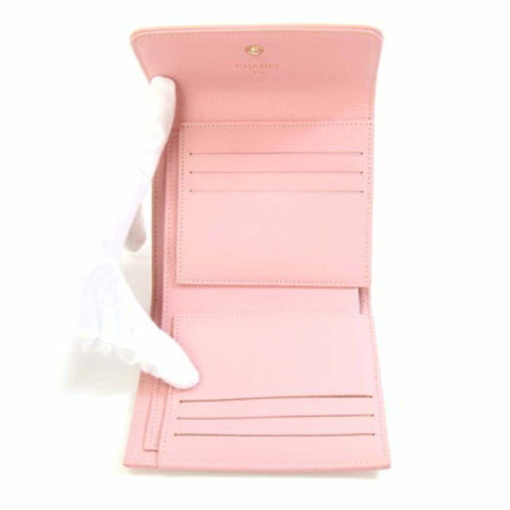 CHANEL Authentic Pink Leather Logo Wallet - Picture 4 of 8